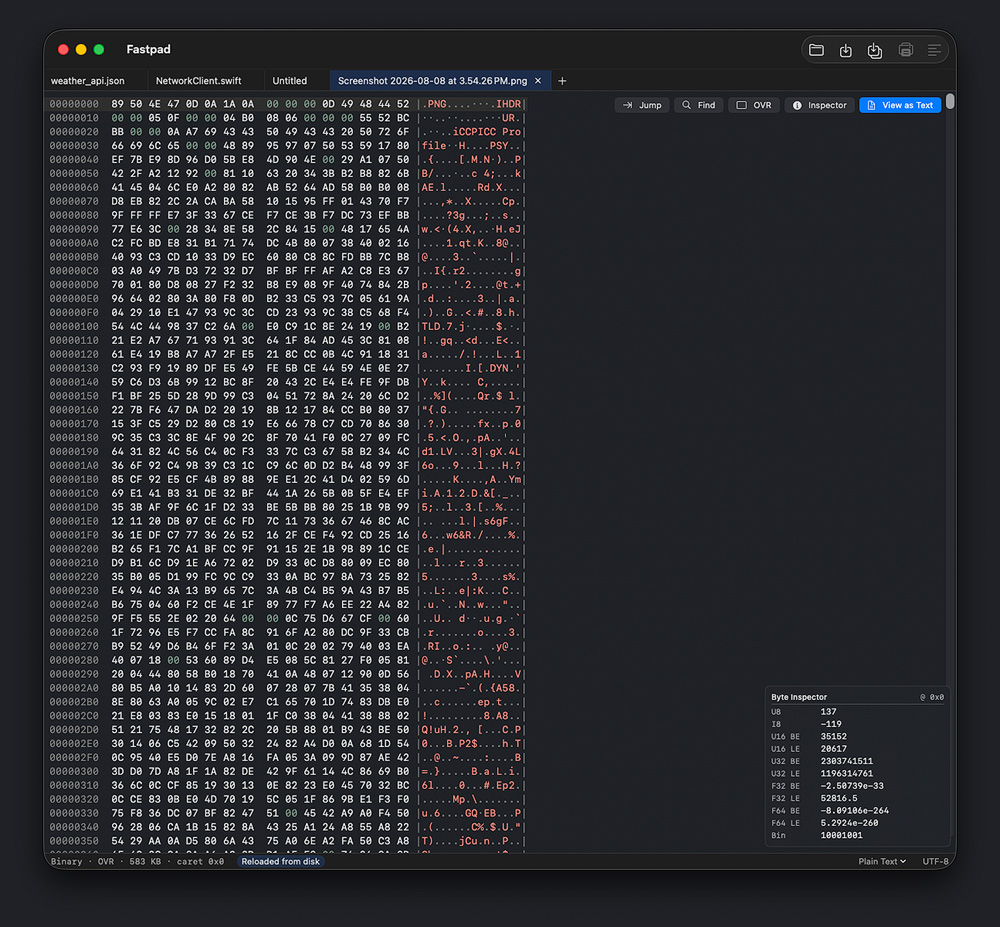 fastpad hex viewer